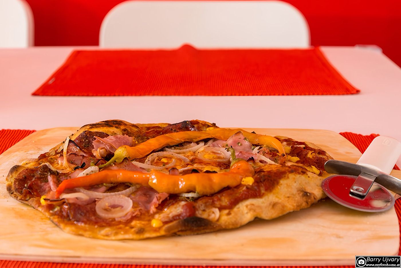 Salami-Schinken Pizza