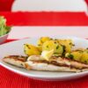 Zander gebraten mit Petersilienerdäpfel