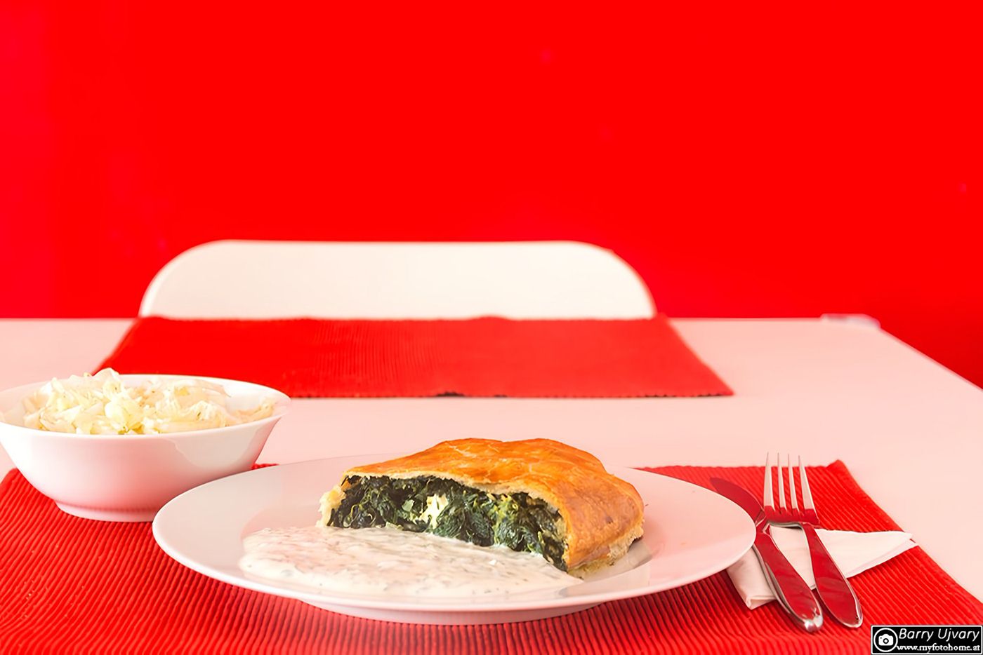 Spinatstrudel mit Schafskäse
