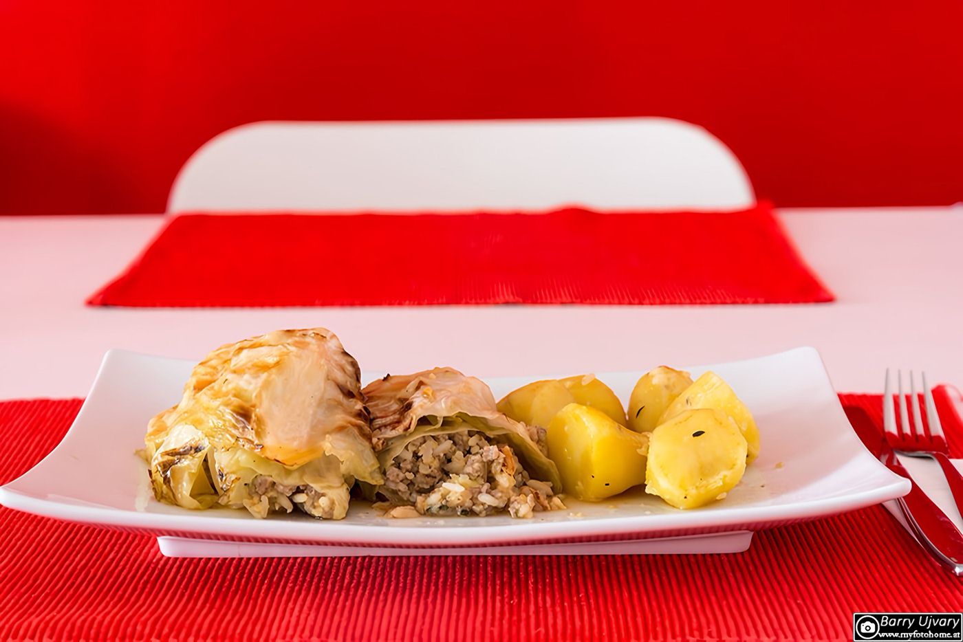 Krautrouladen mit Salzerdäpfeln