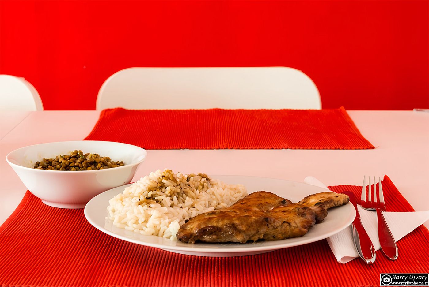 Naturschnitzel mit Reis
