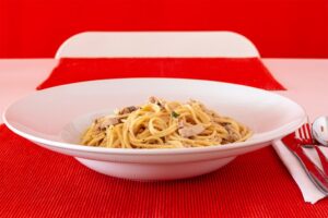 Read more about the article Spaghetti mit Thunfisch und Champignons
