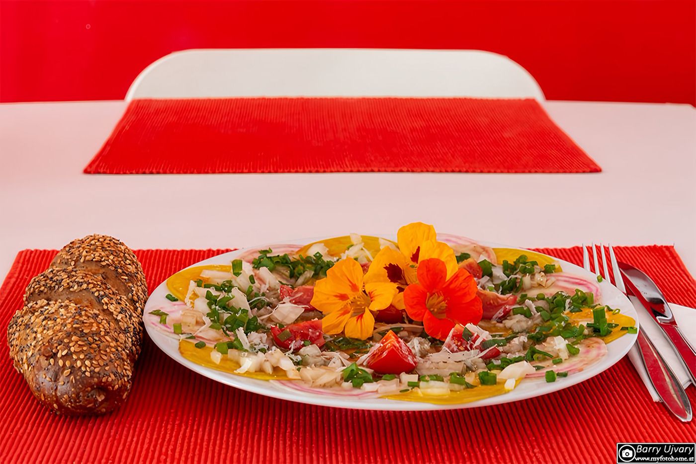 Rote und gelbe Ringelrüben Carpaccio