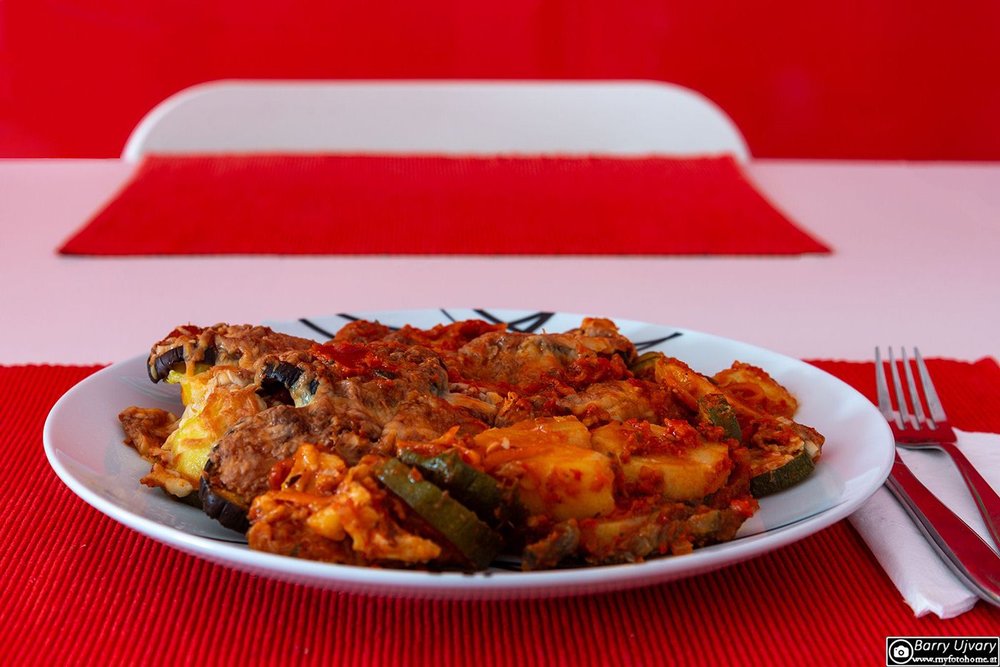 Vegane Melanzani-Zucchini Erdäpfel Lasagne