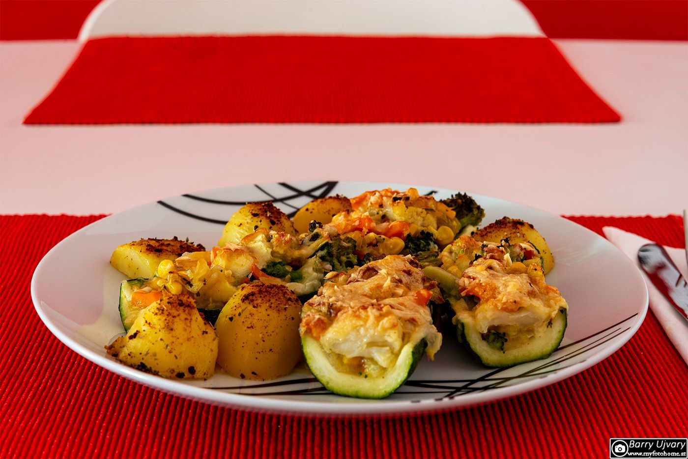 Veggie-Zucchini gratiniert